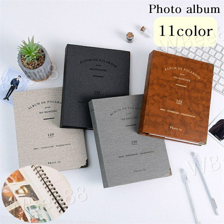 Other - フォトアルバム ポケット式 写真収納 大容量 8.9×6.35cm 120枚 チェキ インスタントカメラ ミニサイズ リング式 PUレザー おしゃれ シンプル 可愛い 記念 メモリアル 思い出 プレゼント カラバリ豊富