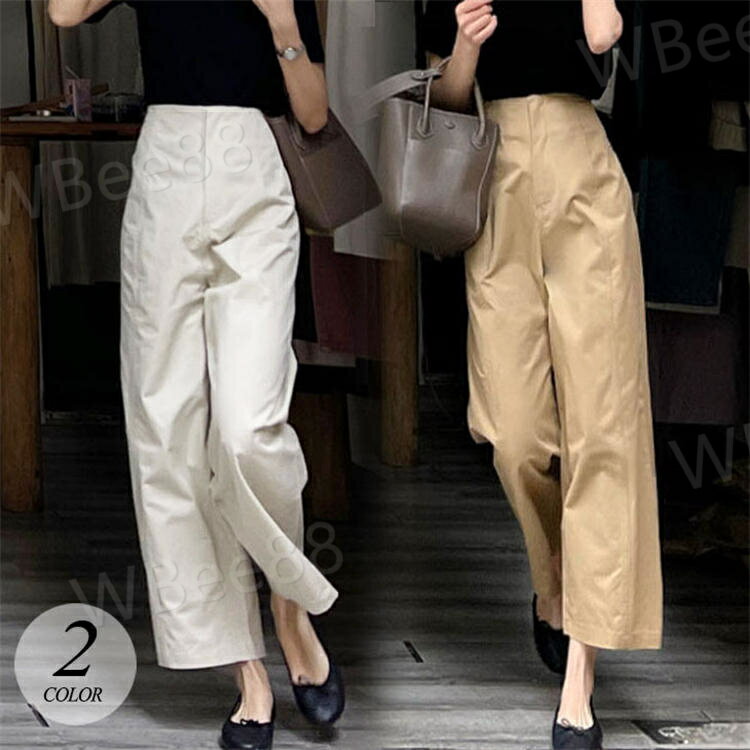 樂天商城 - 韓国ファッション ハイウエスト 通勤 OL ビジネス オフィス カジュアル ストレート きれいめ スーツパンツ 薄手 秋 夏 春 ィース