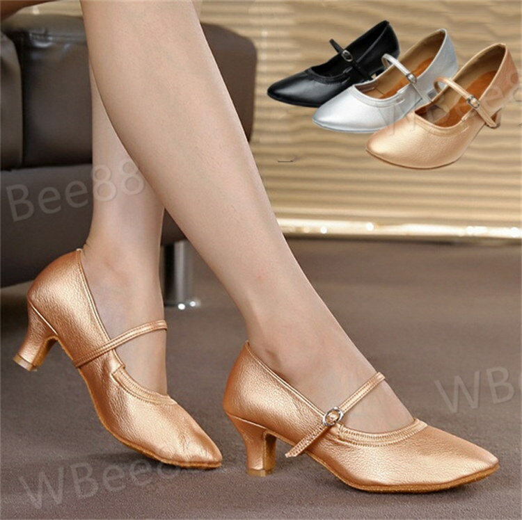 社交ダンス靴 レディース 女性 シューズ ストラップ 室内 ボールルーム衣装 ダンスシューズ つま先あり 社交ダンスシューズ モダン ラテン 大きいサイズ パン...