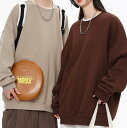トレーナー メンズ レディース トップス 長袖 クルーネック 無地 カジュアル シンプル おしゃれ かっこいい ゆったり 春 春服 秋 秋服 ユニセックス 男女兼用 父の日