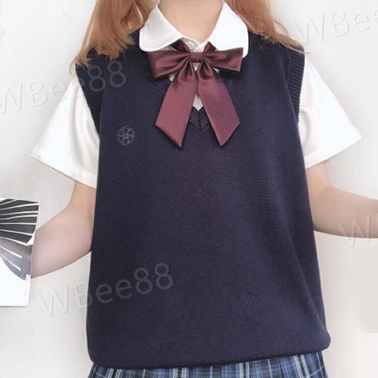 学生 スクールベスト 冬 秋 夏 学生服 女子 ニット 春 刺? 無地 Vネック 夏用 ニットベスト 通学 ベスト 制服 レディース 薄手