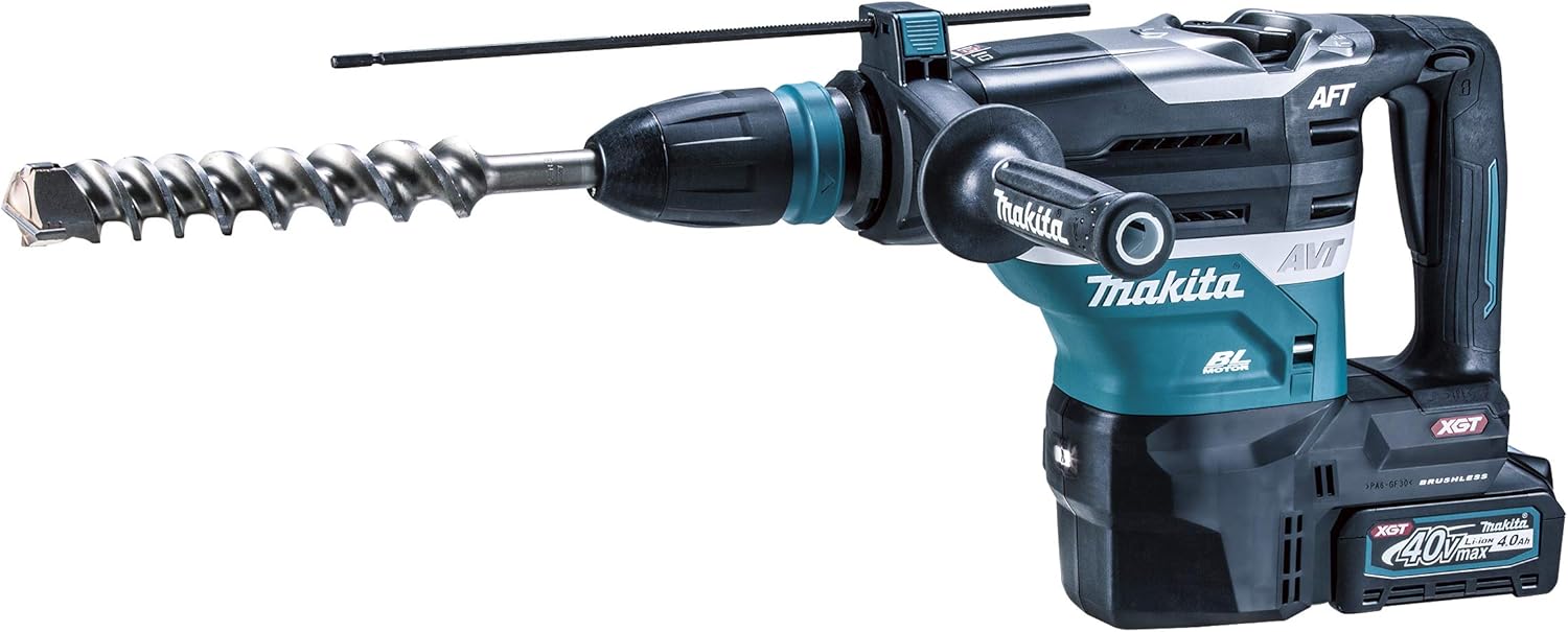 マキタ(Makita) 40mm充電式ハンマドリル 40Vmax4Ah バッテリ2本・充電器・ケース付 HR005GRMX 青