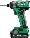 HiKOKI(ハイコーキ) 18V インパクトドライバー WH18DD(2BG) 2.0Ah ケース付 電動ドライバー
