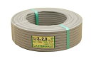 弥栄電線 600Vビニル絶縁ビニルシースケーブル平形 VVF 3心X2.0mm 灰(黒・白・赤) 100m