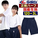 体操服 ハーフパンツ 体操服 Galax正規品 120 130 140 150 S M L LL 3L 濃紺 長めの股下 腰紐付き 右後ろポケット付き ギャレックス 学校関連体育団体推薦品 メール便 送料無料