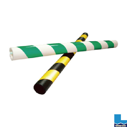 Rakuten - パイプガード(反射式) 50φ×68φ×1000mmカラー：黄／黒　入数：25本〈保護 防止 反射 アラオ〉