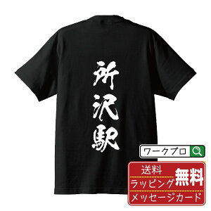 所沢駅 (ところざわえき) オリジナル プリント Tシャツ 書道 習字 【 駅名・鉄道 】 メンズ レディース キッズ S M L LL XL XXL 120 130 140 150 G-S G-M G-L 【 格言Tシャツ おもしろtシャツ ポイント消化 サプライズ 等 】