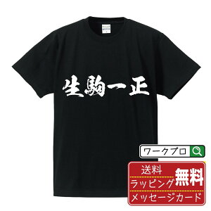 生駒一正 (いこまかずまさ) オリジナル プリント Tシャツ 書道 習字 【 戦国武将 】 メンズ レディース キッズ S M L LL XL XXL 120 130 140 150 G-M G-L 【 ギフトTシャツ おもしろtシャツ 記念日 誕生日 お祝い プレゼント 等 】