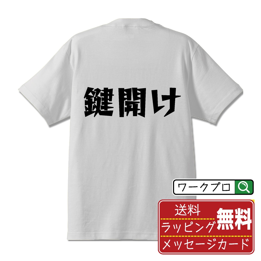 鍵開け おもしろTシャツ 半袖 名入れ対応可 デザイナー描き下ろし 漫画風文字プリント 【 オタク系 】 メンズ レディース キッズ 大きいサイズ S-XXL 120-150｜ギフト 卒業 祝い 面白Tシャツ