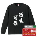 後生可畏 (こうせいかい/こうせいおそるべし) オリジナル Tシャツ 書道家が書く おすすめ プリント 長袖 Tシャツ 【 四字熟語 】 メンズ レディース キッズ XS S M L LL XL XXL 【 漢字Tシャツ おもしろtシャツ 誕生日 クリスマス バレンタイン ギフト 等 】