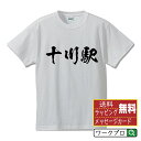 【 お買い物マラソン P10倍 】 十川駅 (とおかわえき) オリジナル プリント Tシャツ 書道 習字 【 駅名・鉄道 】 メンズ レディース キッズ S M L LL XL XXL 120 130 140 150 G-S G-M G-L 【 ギフトTシャツ おもしろtシャツ 記念日 誕生日 お祝い プレゼント 等 】