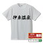 伊東温泉 オリジナル Tシャツ 書道家が書く おすすめ プリント Tシャツ 【 温泉 】 メンズ レディース キッズ S M L LL XL XXL 120 130 140 150 G-S G-M G-L 【 漢字Tシャツ おもしろtシャツ 誕生日 クリスマス バレンタイン ギフト 等 】 2,980円