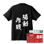 陽動作戦 (ようどうさくせん) オリジナル プリント Tシャツ 書道 習字 【 四字熟語 】 メンズ レディース キッズ S M L LL XL XXL 120 130 140 150 G-S G-M G-L 【 オリジナルTシャツ 面白tシャツ 販促 制服 ユニフォーム イベント 等 】