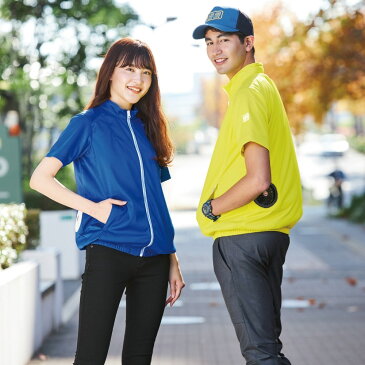 【2点送料無料】 空調服 (服のみ) HOOH 村上被服 半袖 ニットブルゾン 冷感素材 ポリエステル100% V771 涼しい 作業服 春夏 作業着 熱中症対策 S M L LL 3L