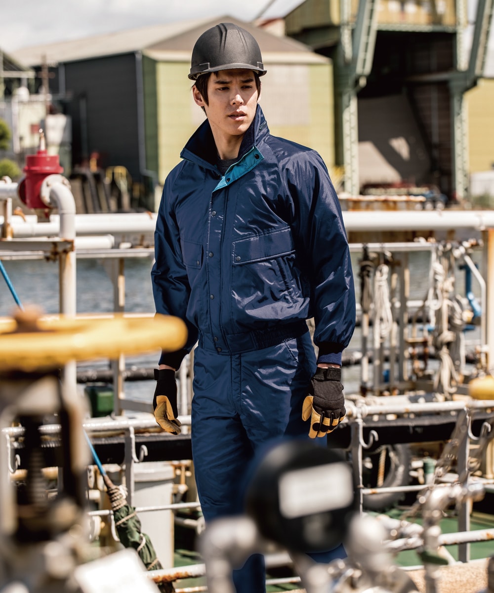 【インボイス対応可・対象2点で送料無料】 大きいサイズ ジーベック 中綿 防寒 ブルゾン 285 撥水加工 収納式フード 軽量防寒 秋冬用 作業着 作業服 防寒着 防寒服 3L 4L 5L 6L