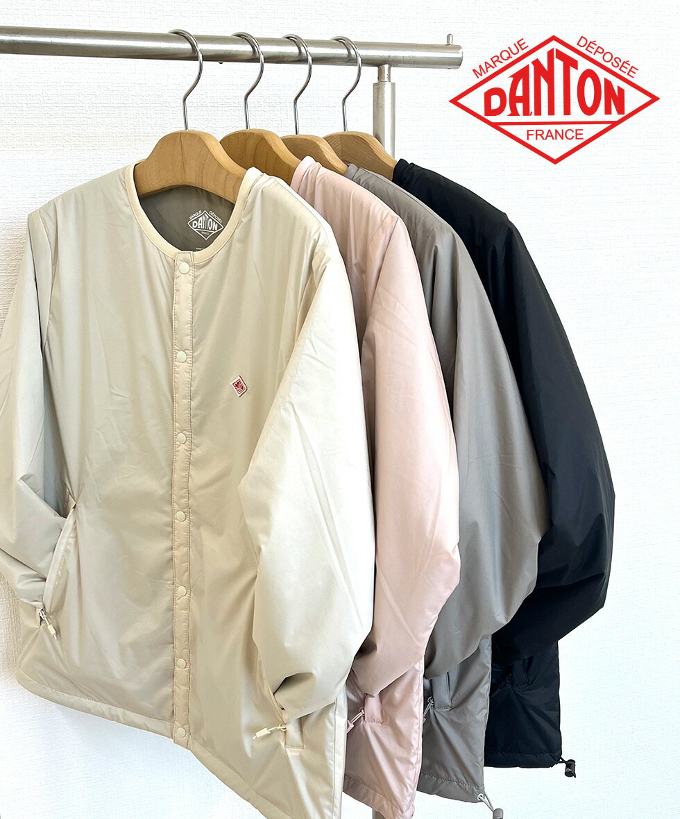 DANTON WOMEN'S INSULATION COLLARLESS JACKET ����ȥ� ������� �Ρ����顼���󥵥졼����󥸥㥱�å� �ץ�ޥ��ե�...
