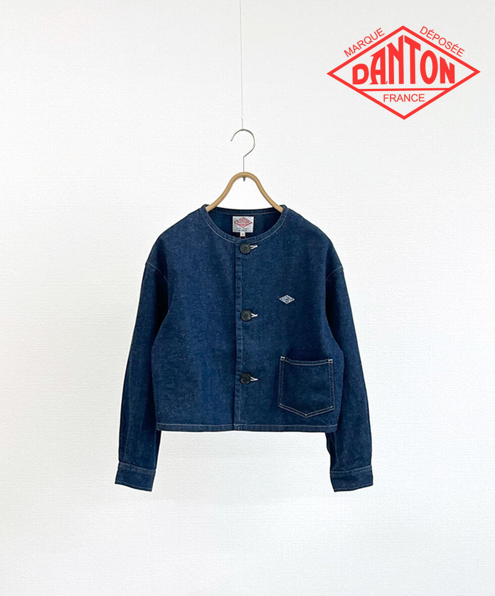 楽天市場】danton デニムノーカラージャケットの通販