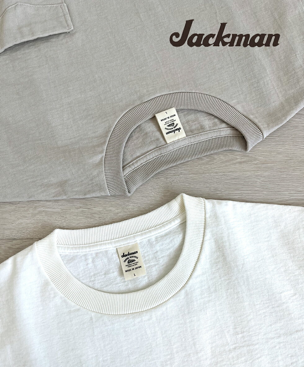 Rakuten - Jackman Dotsume Pocket T-Shirt ジャックマン ドツメ天竺ポケットTシャツ 2025SS メンズトップス