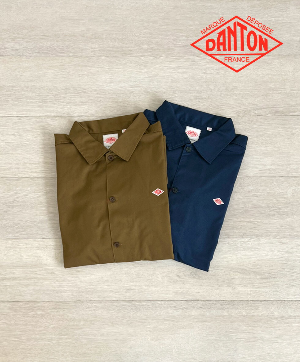 Rakuten - DANTON MEN'S T/C TWILL LONG SLEEVE SHIRT ダントン ツイル ロングスリーブシャツ 2025AW メンズシャツ 長袖シャツ ワークテイスト 羽織り