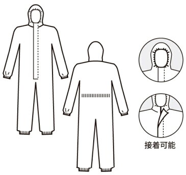 アゼアス　S−115　不織布製防護服　SMS製　（3Lサイズ）