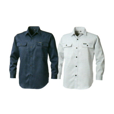 Long-Sleeved Shirt - 寅壱 作業服 2530-125 長袖シャツM 〜 5L