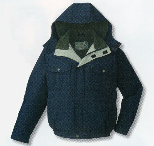 自重堂 Jichodo 防寒着 48140 エコ 防寒ブルゾン フード付 撥水加工 帯電防止素材使用 S〜5L