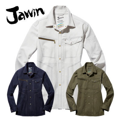 乐天商城 - Jawin 作業服53104 ストレッチ 長袖シャツ S 〜 5L