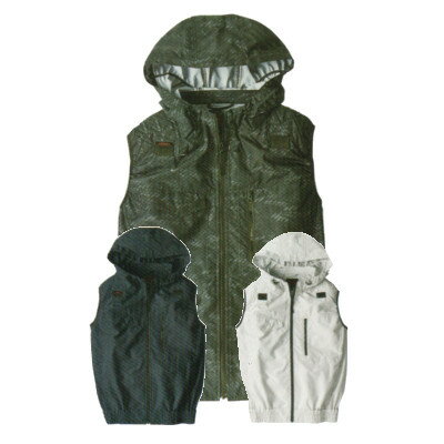 HOOH V5559 快適ウェア フルハーネス対応 フード付き ベスト M ～ 8L空調 ファン用 空調 服 ベスト おしゃれ 作業服 作業着 現場服 空調作業服 空調作業着 空調ウエアー 夏用作業着 夏用ジャケット 空調服ベスト ファンなし 作業ベスト 夏用ベスト 夏ベスト 肩パット