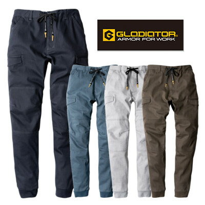 乐天商城 - グラディエーター GLADIATOR 作業服GA-3926 ストレッチ ジョガー カーゴ パンツ (後ろゴム) SS 〜 6L