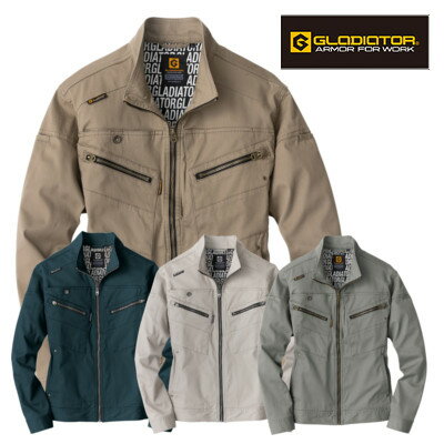 樂天商城 - グラディエーター GLADIATOR 作業服GA-3930 ストレッチ マイクロヘリンボン ジャケット SS 〜 6L