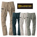 グラディエーター GLADIATOR 作業服GA-3935 ストレッチ マイクロヘリンボン カーゴパンツ SS ~ 6L