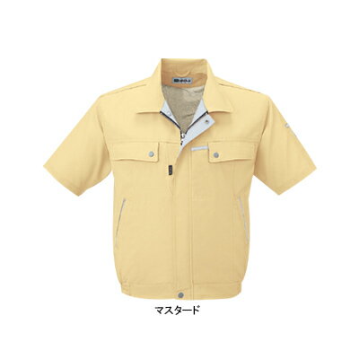 サンエス CR10450 半袖ブルゾン LL・マスタード10 作業着 作業服 ブルゾン[作業服から事務服まで総アイテム数10万点以上!][綺麗で丁寧な刺しゅう職人の店]