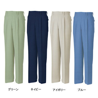 作業着 作業服 コーコス K-2103 ワンタックスラックス W76・ネイビー1[作業服から事務服まで総アイテム数10万点以上!][綺麗で丁寧な刺しゅう職人の店] 2