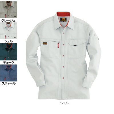 バートル BURTLE 作業服 作業着 8015 長袖シャツ S-LL かっこいい おしゃれ 秋冬用 メンズ レディース ユニセックス ストレッチ