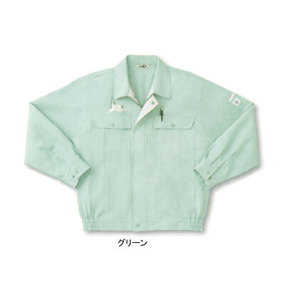 作業着 作業服　サンエス AG14111 長袖ブルゾン LL・サックス13[作業服から事務服まで総アイテム数10万点以上!][綺麗で丁寧な刺しゅう職人の店]