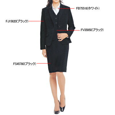事務服・制服・オフィスウェア ヌーヴォ FJ15620 ジャケット 11号・ブラック9