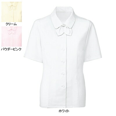 事務服・制服・オフィスウェア ヌーヴォ FB7088 ブラウス/リボン付(半袖) 9号・ホワイト1 事務服・制服・オフィスウェア ヌーヴォ FB7088 ブラウス/リボン付(半袖) 9号・ホワイト1