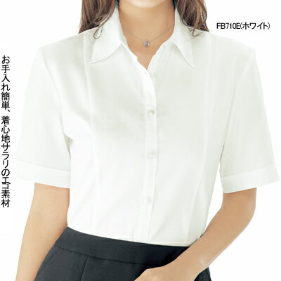 事務服・制服・オフィスウェア ヌーヴォ FB710E ブラウス（半袖） 11号・サックス2
