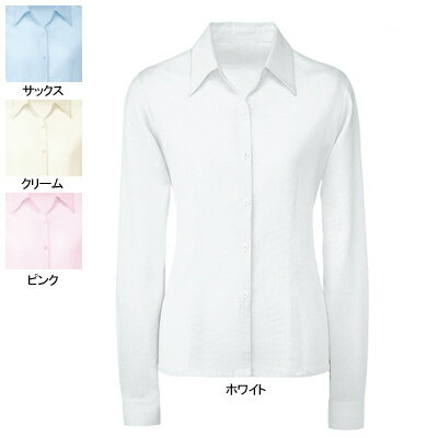 事務服・制服・オフィスウェア ヌーヴォ FB7532 ブラウス（長袖） 17号・ホワイト1