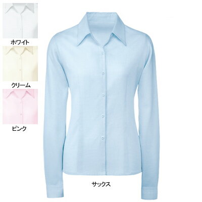 事務服・制服・オフィスウェア ヌーヴォ FB7532 ブラウス（長袖） 5号・サックス3