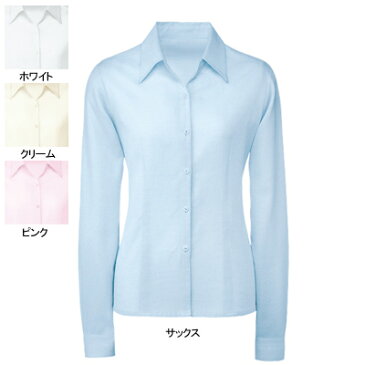 事務服・制服・オフィスウェア ヌーヴォ FB7532 ブラウス(長袖) 7号・サックス3