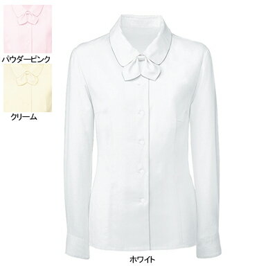 事務服・制服・オフィスウェア ヌーヴォ FB7545 ブラウス/リボン付(長袖) 19号・ホワイト1 事務服・制服・オフィスウェア ヌーヴォ FB7545 ブラウス/リボン付(長袖) 19号・ホワイト1
