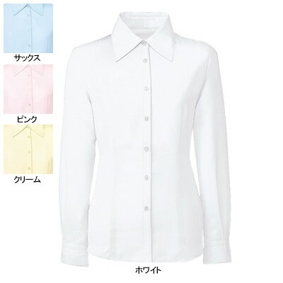 事務服・制服・オフィスウェア ヌーヴォ FB7548 ブラウス（長袖） 19号・ホワイト1