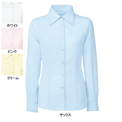 事務服・制服・オフィスウェア ヌーヴォ FB7548 ブラウス（長袖） 19号・サックス2