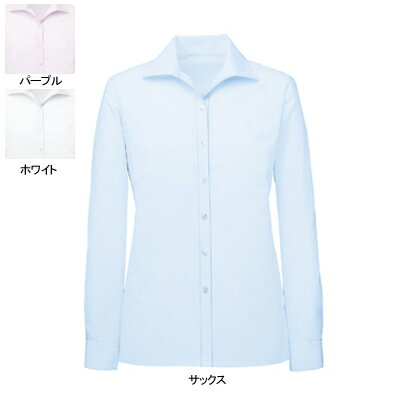 事務服・制服・オフィスウェア ヌーヴォ FB75529 ブラウス(長袖) 5号・サックス2