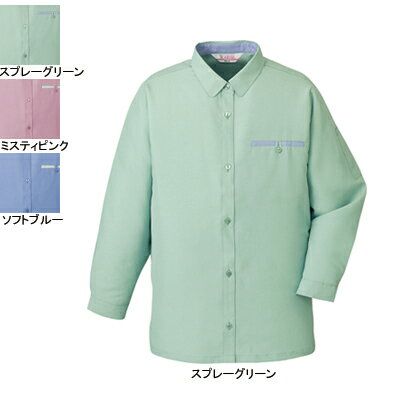 自重堂 作業服 24105 低発塵製品制電レディース長袖シャツ 4L 作業着 レディース ワークウェア jichodo かっこいい