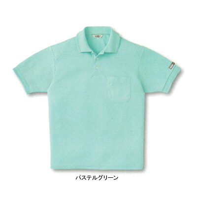 作業着 作業服　サンエス AG10060 エコ半袖ポロシャツ 5L・ホワイト11[作業服から事務服まで総アイテム数10万点以上!][綺麗で丁寧な刺しゅう職人の店]