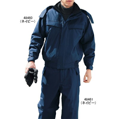 自重堂 作業服 48460 防水防寒ブルゾン（フード付） M-LL 防寒着 防寒服 秋冬用 防寒ブルゾン 作業着 メンズ ワークウェア jichodo かっこいい 2