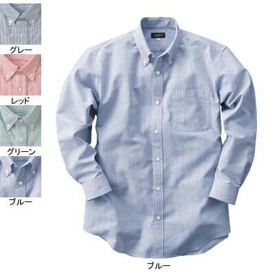Rakuten - サンエス 作業服 JB55016 男女兼用長袖シャツ(全4色) M・ブルー4 作業着 ワークウェア かっこいい メンズ