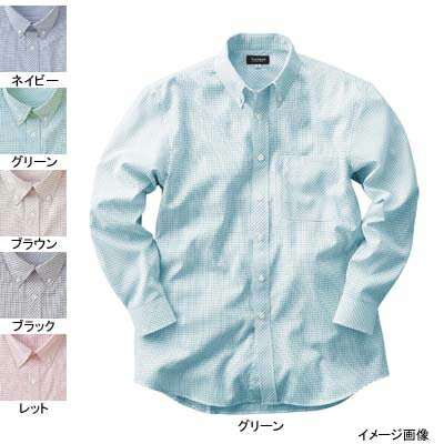 Rakuten - サンエス 作業服 JB55051 メンズ長袖シャツ(全5色) L・ブラック9 作業着 ワークウェア かっこいい メンズ